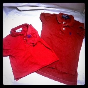 Lot of 2 Red Collard Boys Shirts